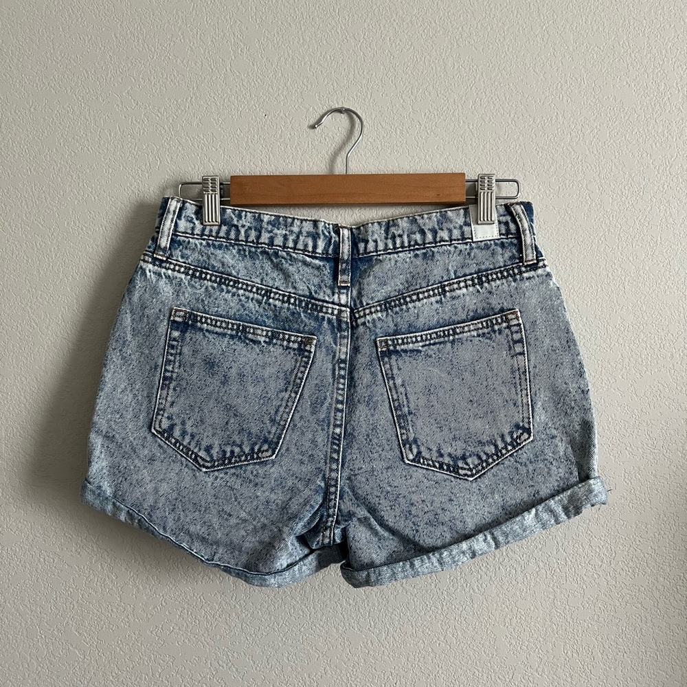 High Rise Acid Wash Shorts | CPJ - Picture 3 of 3